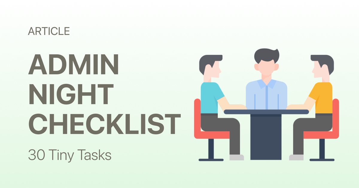Admin Night Checklist: 30 Tiny Tasks That Make Life Feel Under Control
