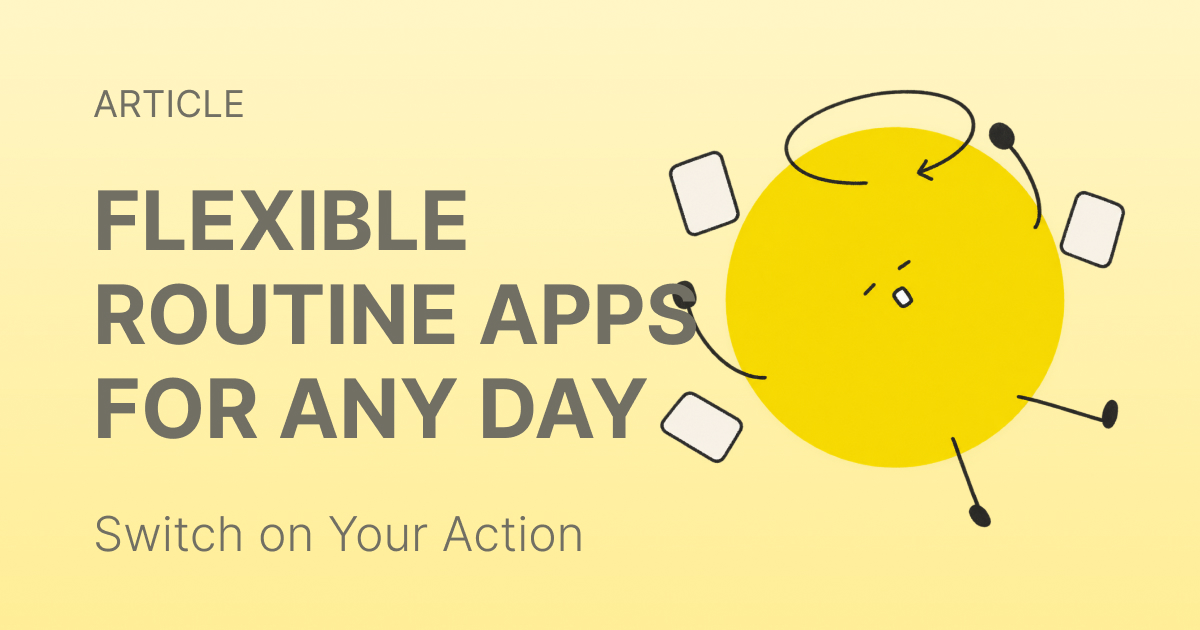 Four app icons around a calendar with a shifted, rearranged day