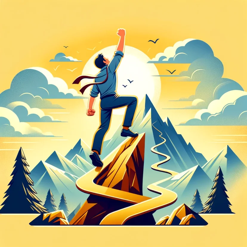 The concluding section's image depicts someone achieving their goal, symbolizing the end result of maintaining routine progress through determination and consistency. The concluding section's image depicts someone achieving their goal, symbolizing the end result of maintaining routine progress through determination and consistency.