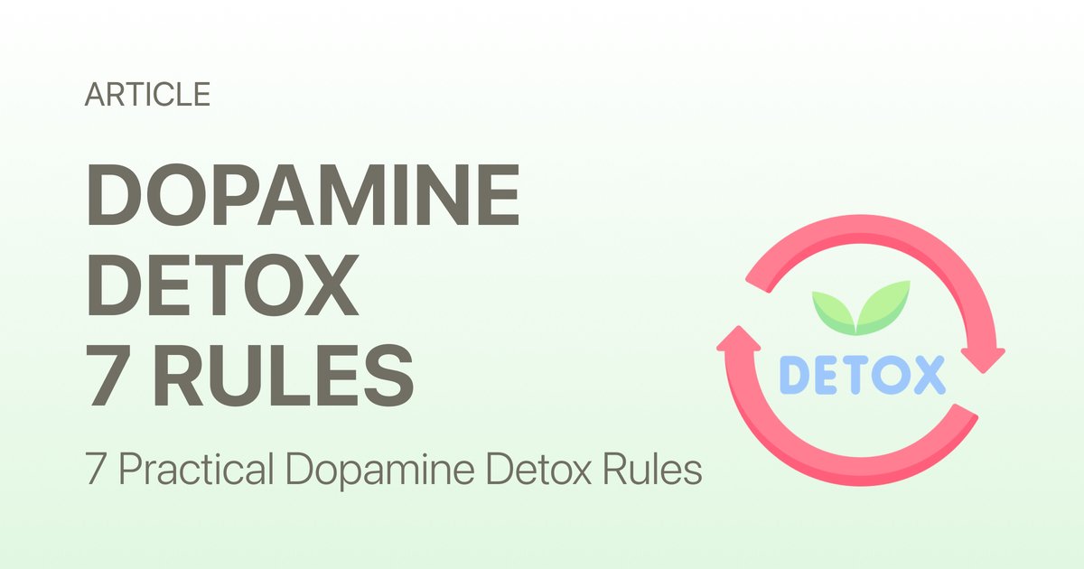 Dopamine Detox Rules: When Your Routine Falls Apart, and You Want It Back