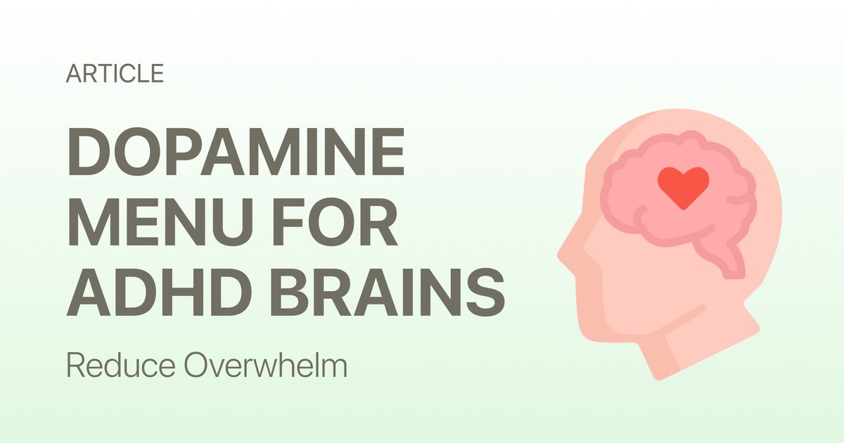 Dopamine Menu for ADHD Brains
