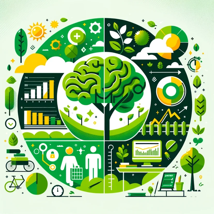 Infographics depicting the mental and physical health benefits of spending time in nature. Infographics depicting the mental and physical health benefits of spending time in nature.