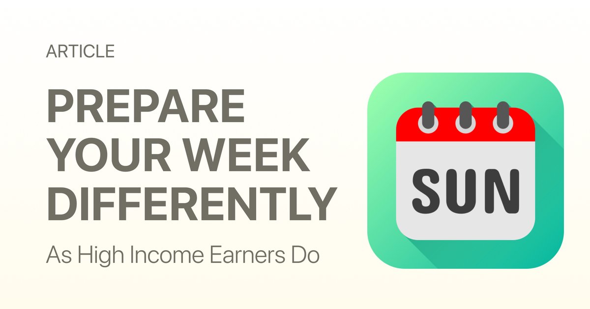 Do High Income Earners Really Have a Sunday Reset Routine?