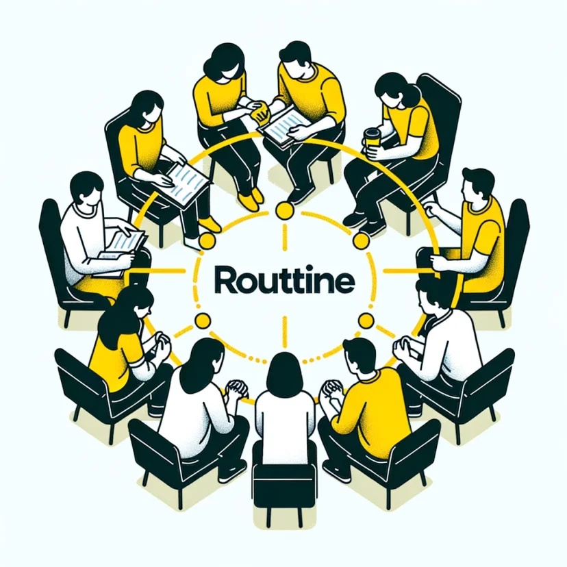 Illustrating the value of a supportive network, this image depicts a community of friends, family, or professionals, symbolizing the encouragement and accountability they provide to individuals with ADHD in their journey towards building a routine. Illustrating the value of a supportive network, this image depicts a community of friends, family, or professionals, symbolizing the encouragement and accountability they provide to individuals with ADHD in their journey towards building a routine.