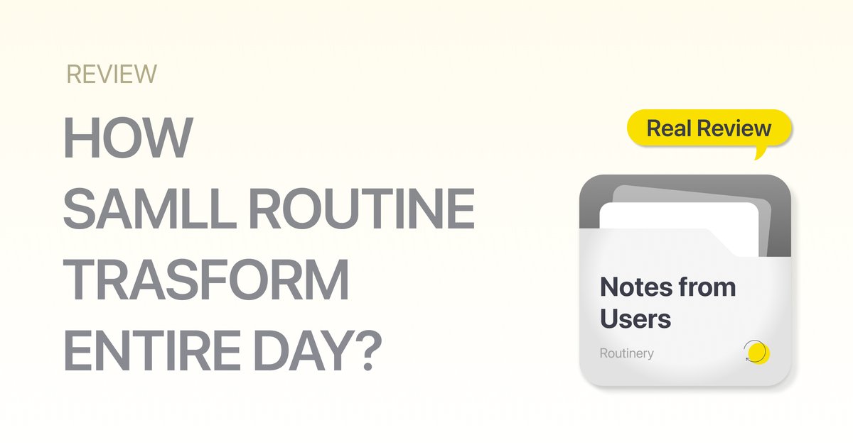 How Small Routine Transform Entire Day?
