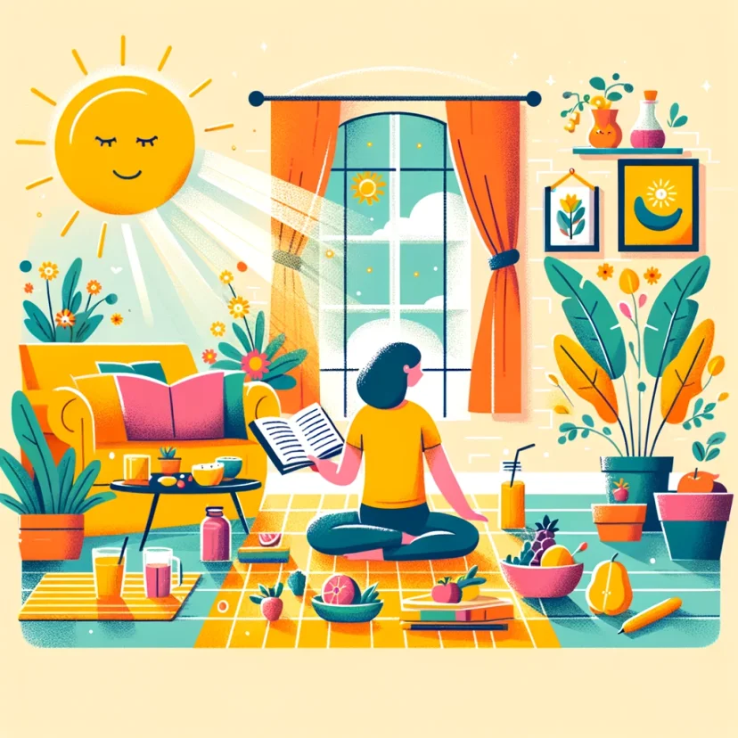 Make It Enjoyable: A joyful scene of someone engaged in a beloved morning activity. Make It Enjoyable: A joyful scene of someone engaged in a beloved morning activity.