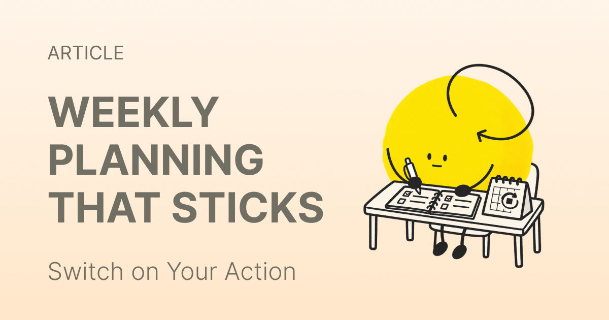 A weekly planner open on a desk with the fourth week left blank