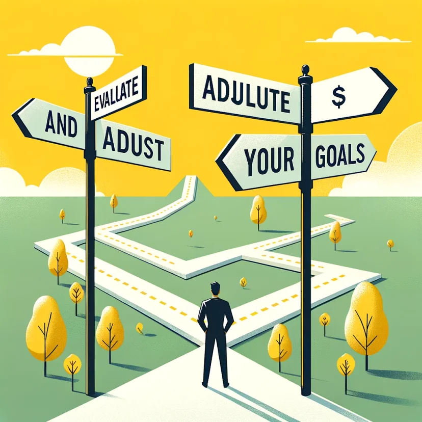 A person at a crossroads looking at signposts, symbolizing self-reflection and goal adjustment. A person at a crossroads looking at signposts, symbolizing self-reflection and goal adjustment.