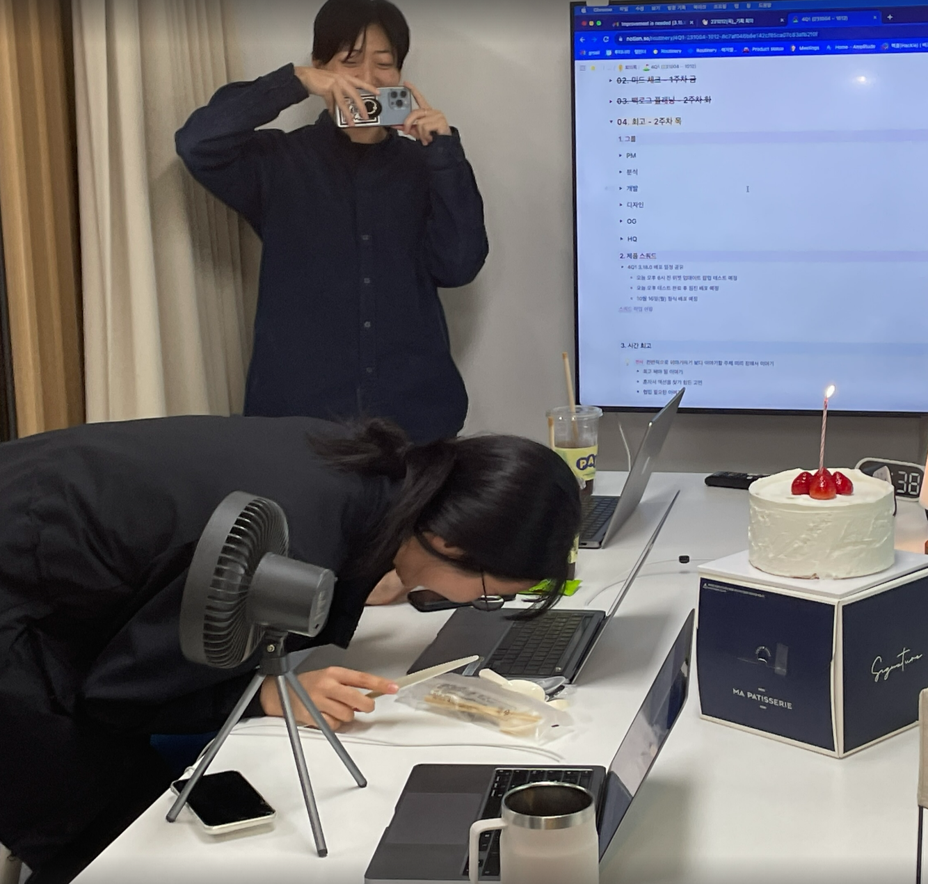 Employees working together in the office